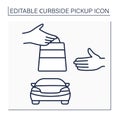 Curbside pickup line icon