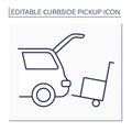 Curbside pickup line icon