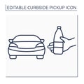 Curbside pickup line icon