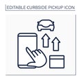 Curbside pickup line icon