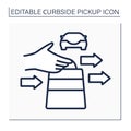 Curbside pickup line icon