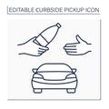 Curbside pickup line icon