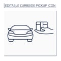 Curbside pickup line icon