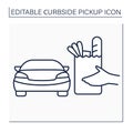 Curbside pickup line icon