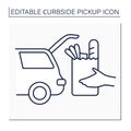 Curbside pickup line icon