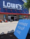 Curbside pickup sign at Lowe's store