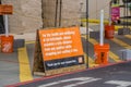 Curbside pickup and social distancing signs outside the Home Depot store during Covid-19 Corona Virus Pandemic