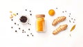 Curcumin is enhanced by turmeric roots and black pepper, which increases the bioavailability of curcumin in Royalty Free Stock Photo