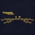 Curcumin turmeric spice, Structural chemical formula