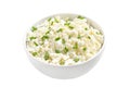 Curd cheese with green onion