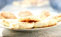 Curd pancake on a white plate Royalty Free Stock Photo