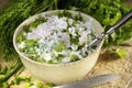 Curd, parsley, dill and chives