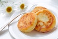 Curds pancakes Royalty Free Stock Photo