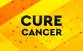 Cure Cancer abstract digital banner yellow background