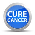 Cure Cancer blue round button