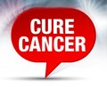 Cure Cancer Red Bubble Background