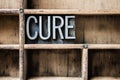 Cure Letterpress Type in Drawer Royalty Free Stock Photo