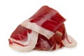 Cured meat ham jamon slice Royalty Free Stock Photo