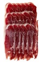 Cured meat ham jamon slice Royalty Free Stock Photo