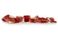 Cured meat ham jamon slice Royalty Free Stock Photo