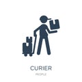 curier icon in trendy design style. curier icon isolated on white background. curier vector icon simple and modern flat symbol for