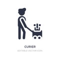 curier icon on white background. Simple element illustration from People concept