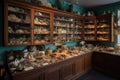 curio shop with display of beachcombing treasures and other curiosities