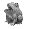 Frog Sculpture With Mouth Open Isolated Photo