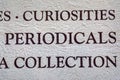 Curiosities, periodicals and collection