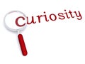 Curiosity with magnifying glass Royalty Free Stock Photo