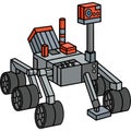 Curiosity Mars Rover Cartoon Colored Clipart Royalty Free Stock Photo