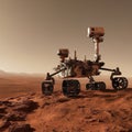 Curiosity Rover on Mars: A Detailed View Royalty Free Stock Photo