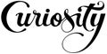 Curiosity - custom calligraphy text Royalty Free Stock Photo