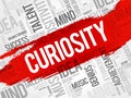 Curiosity word cloud collage