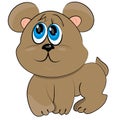 Curious baby bear icon Royalty Free Stock Photo