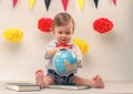 Curious baby boy Royalty Free Stock Photo