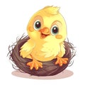 Curious baby chick clip Royalty Free Stock Photo