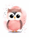 Curious Baby Owl Nursery Art