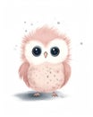Curious Baby Owl Nursery Art