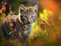 Curious Bobcat Kitten Royalty Free Stock Photo