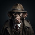 Curious Canine Detective dog AI Generated Royalty Free Stock Photo