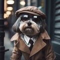 Curious Canine dog Detective AI Generated Royalty Free Stock Photo