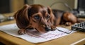 A curious canine\'s gaze upon a heart rate monitor