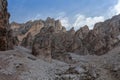 Curious dolomitic rocky pinnacles in the Tofane area