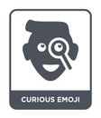 curious emoji icon in trendy design style. curious emoji icon isolated on white background. curious emoji vector icon simple and