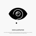 Curious, Exclamation, Eye, Knowledge, Mark solid Glyph Icon vector Royalty Free Stock Photo