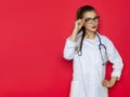 Curious Female Doctor Royalty Free Stock Photo