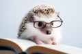 Curious Hedgehog with Glasses: The Joy of Reading - Generative AI