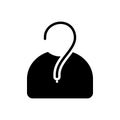 Black solid icon for Curious, anxious and agog Royalty Free Stock Photo