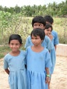 Curious Indian school children